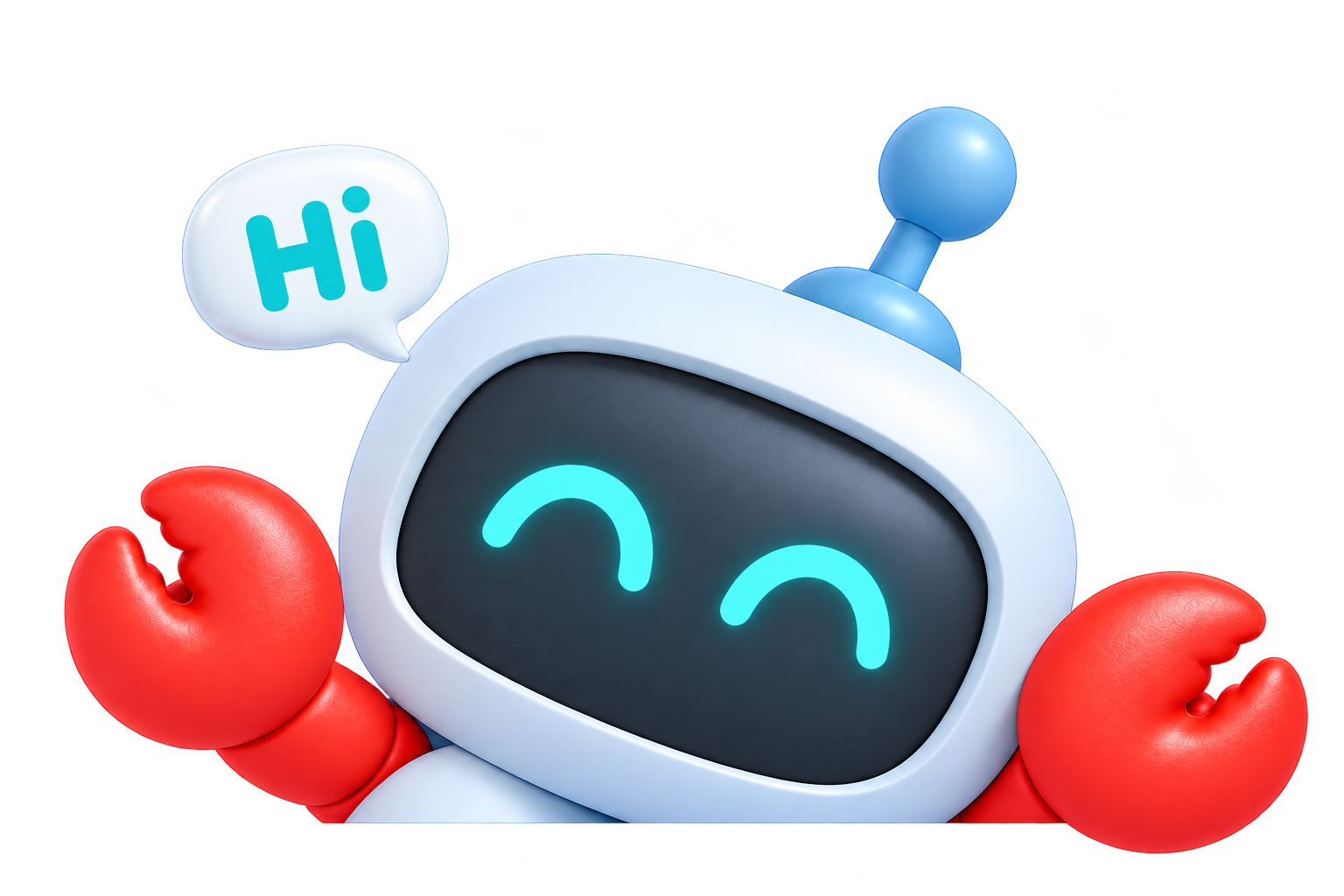 笑眯眯的小宝探出头说 Hi
